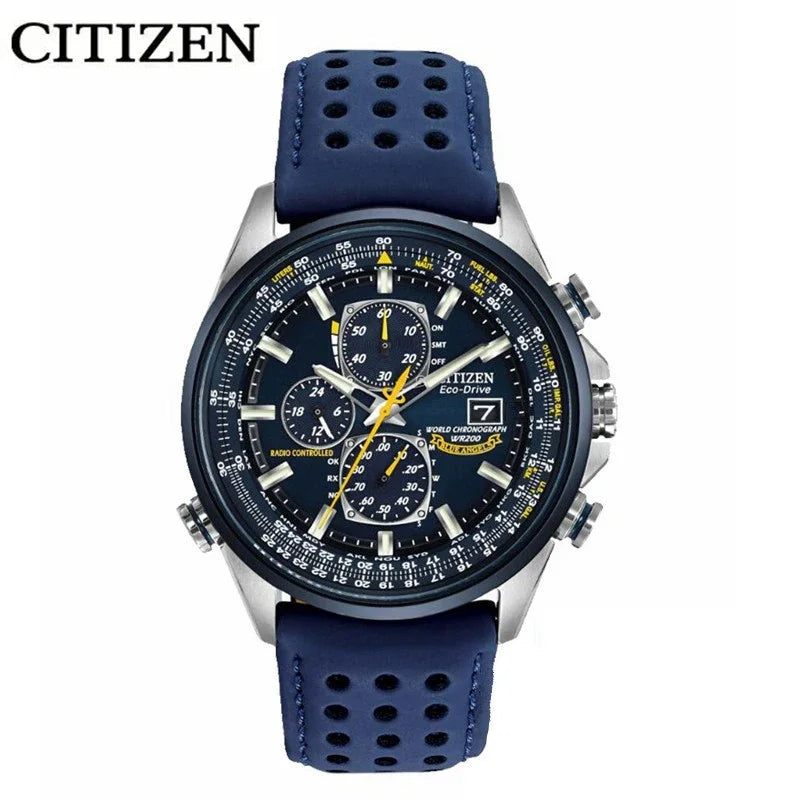 Relojes CITIZEN para hombre, reloj redondo elegante multifunción resistente al agua con calendario de cuarzo de tendencia de lujo, reloj automático de acero inoxidable