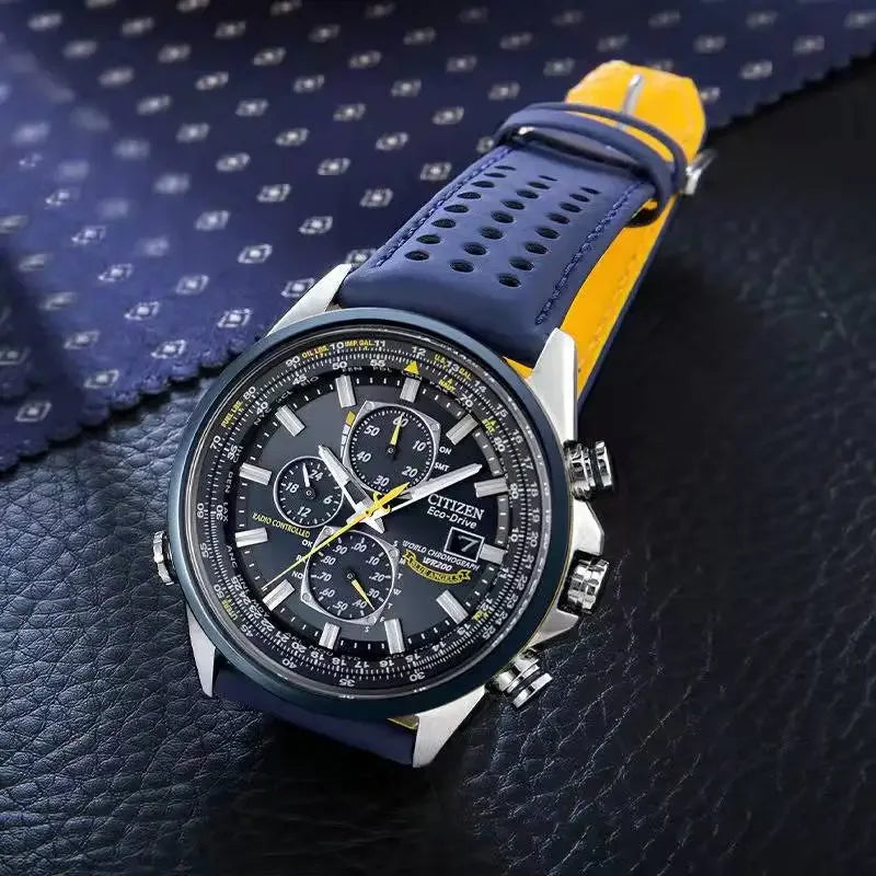 Relojes CITIZEN para hombre, reloj redondo elegante multifunción resistente al agua con calendario de cuarzo de tendencia de lujo, reloj automático de acero inoxidable